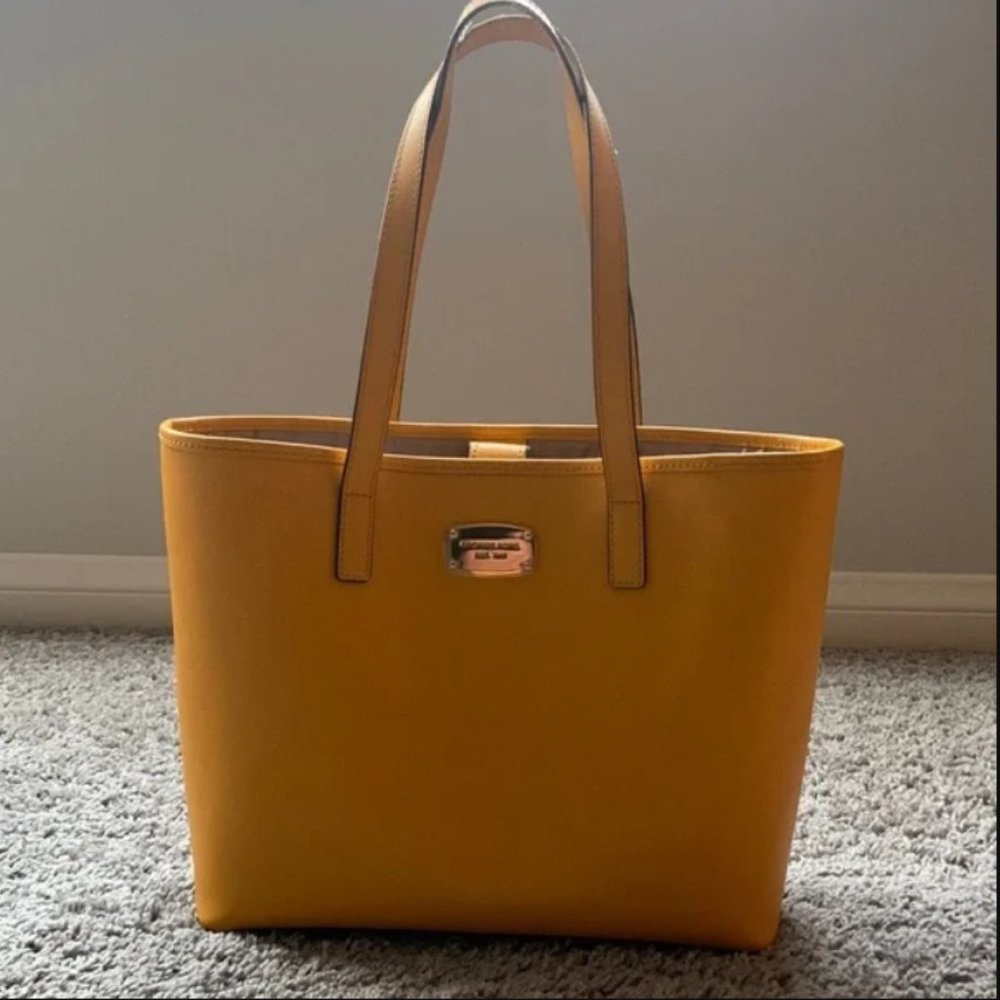 Michael Kors Mustard Yellow Jet Set Tote Bag